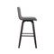 Armen Living Vienna 30" Swivel Bar Stool in Black Wood Finish with Gray Faux Leather LCVIBAGRBL30 - alternate 2
